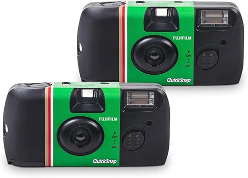 Fujifilm QuickSnap Flash 400 35mm Single-Use Disposable Camera with Flash, 27 Exposures, 2-Pack