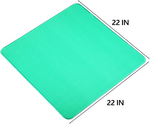 Miniatura 2 de Tapete Mahjong de 22 pulgadas, antideslizante y reducción de ruido, adecuado para dominó de mesa Mahjong (verde)