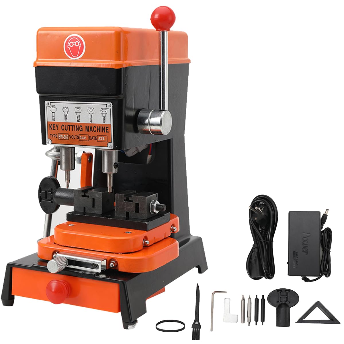 Schlüsselkopiermaschine, 150W Professionelle Autoschlüssel-Schlüsselkopier-Vervielfältigungsmaschine AC 24V, DC 110V-220V Schlüsseln Bauschlosserwerkzeugen, 8000 r/min
