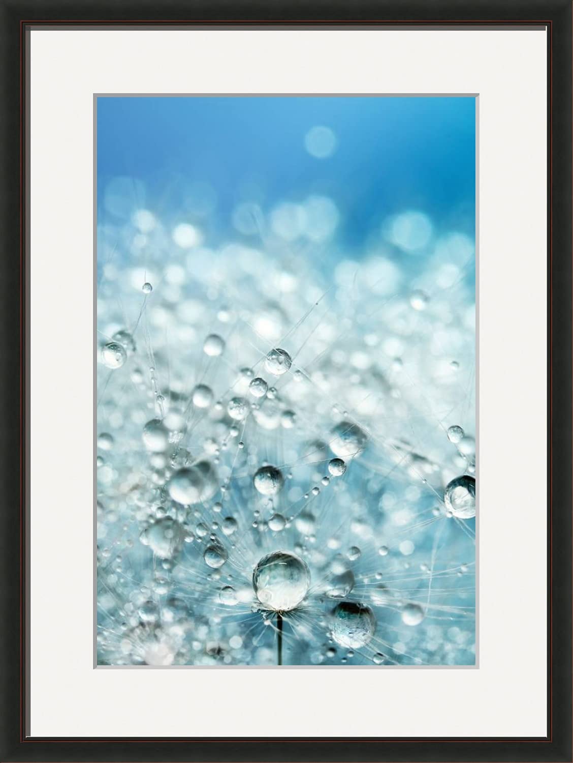 Imagekind Framed Print Entitled, Powder Blue Drops by Sharon Johnstone | 16x21