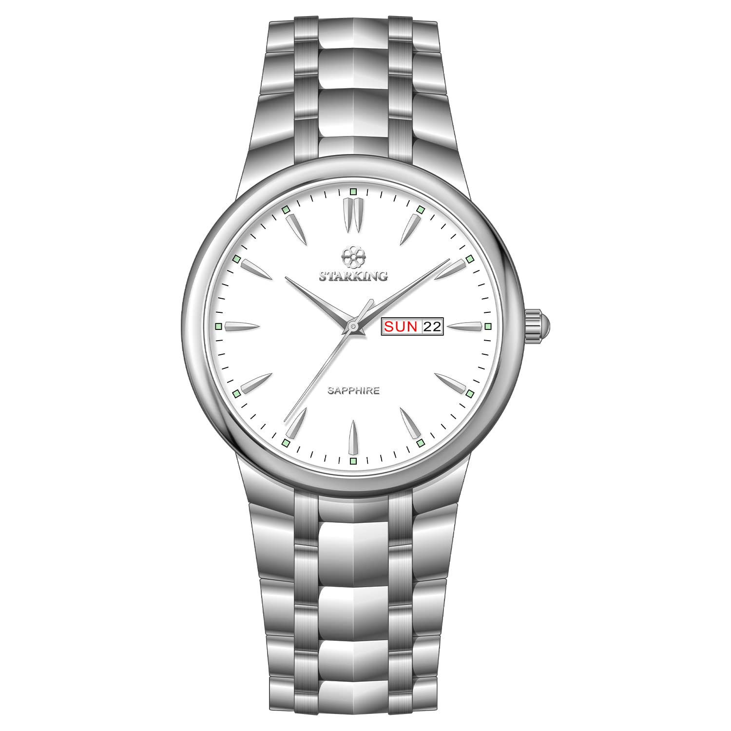 STARKING Watch for Men Mens Watches with Stainless Steel Mens Wrist Watch Waterproof Quartz Watch for Men Luminous Fashion Business Hands Watch Auto Date&Week, silver, Quartz Watch (B0BLYXHT8M) Amazon Price History, Amazon Price Tracker