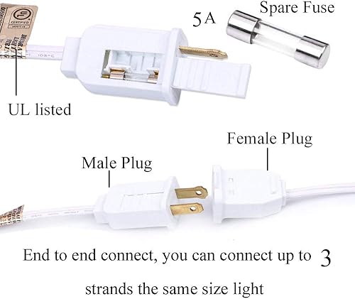 Miniatura 10 de Abeja Guirnalda de luces de patio al aire libre de 25 pies con 27 bombillas G40 transparentes, certificación UL para bares, terrazas, bodas,