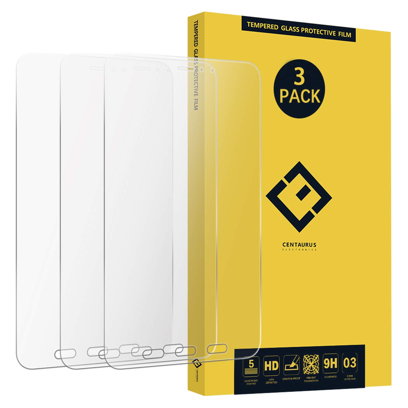 CENTAURUS 3 Pack Screen Protector for Samsung Galaxy Tab Active 3 T575,Anti-Scratch H9 Hardness Full Coverage Tempered Protective Film Compatible with for Samsung Galaxy Tab Active 3 T575