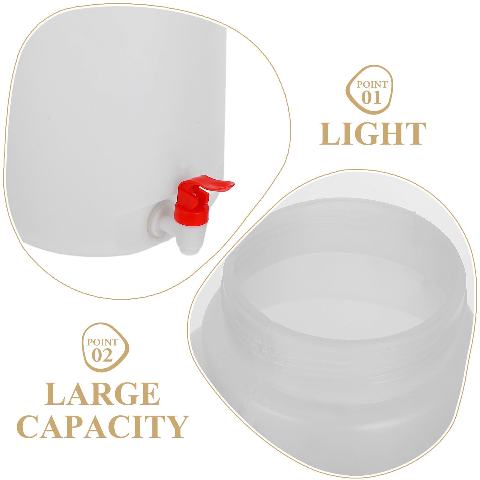 NUOBESTY Botella Dispensadora de Plástico Grifo 5L para Laboratorio Recipiente Hermético para Reactivos Jarra Práctica y Ligera para Dispensar Agua Contenedor de Almacenamiento Tapa