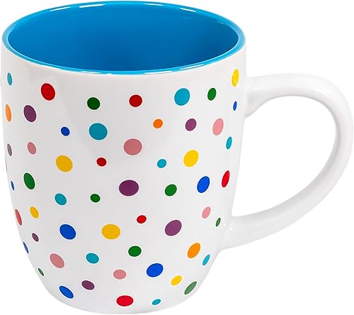 Miniatura 8 de Taza  Bonita taza de café rosa con chispas de arco iris  Regalo de taza de café para pastel de cumpleaños  Taza grande de cerámica blanca con