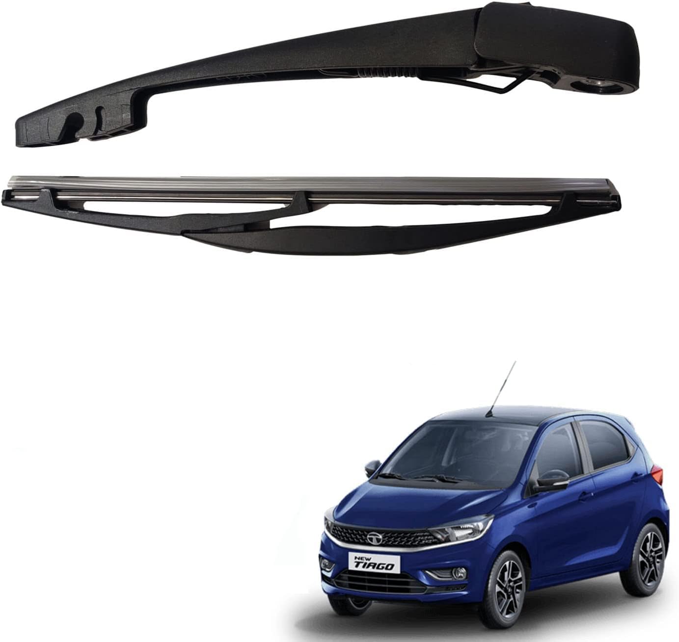 Kylo Rear Windshield Wiper Arm and Blade set Kit | Dicky/Diggi Arm and Blade Set | Back Wiper Kit - Replacement for Tiago