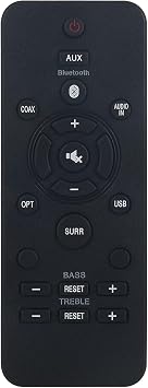 Replacement Remote Control for Philips Soundbar HTL1170B/F7 HTL2160/F7 HTL1190B HTL1190B/12 HTL2101/F7 HTL2101A/F7 HTL2102 HTL2111A/F7 HTL5120