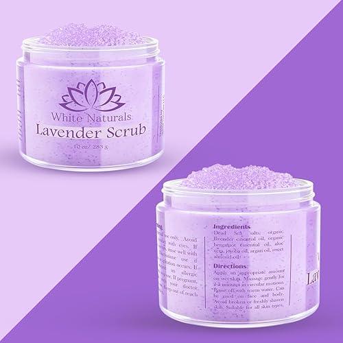 Miniatura 4 de Sale! Exfoliante corporal de lavanda, exfoliante suave orgánico para piel súper suave, exfoliante natural y puro de aromaterapia para limpiar, 12