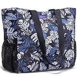 Marvolia Beach Tote Bag - Large Beach Bag 25L Pool Bag for Women Floral Tote Bag Cute Tote Bags for