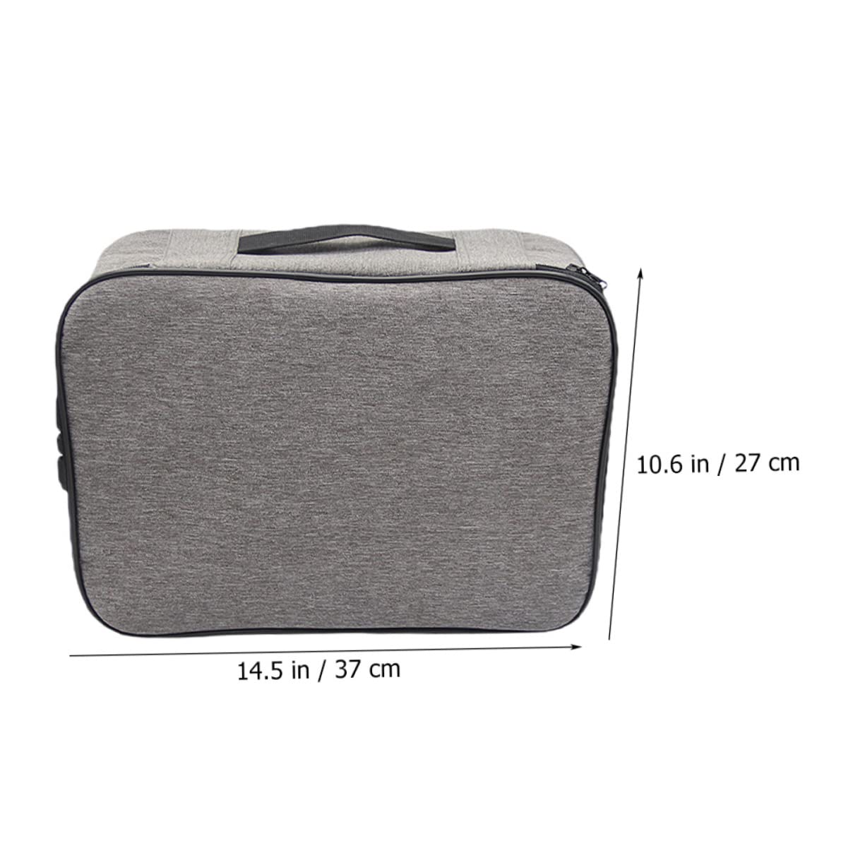 Boîte De Rangement Pour Organisateur De Documents Grosse Capacité 3 Couches Serrure à Combinaison Gris Paquet à Documents Sécurisé Pour Bureau Et Domicile