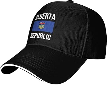 Kkaingg Baseball Cap Alberta Republic Flags Independence Flag Hat for Men Women Trucker Hat Adjustable Dad Hats Black