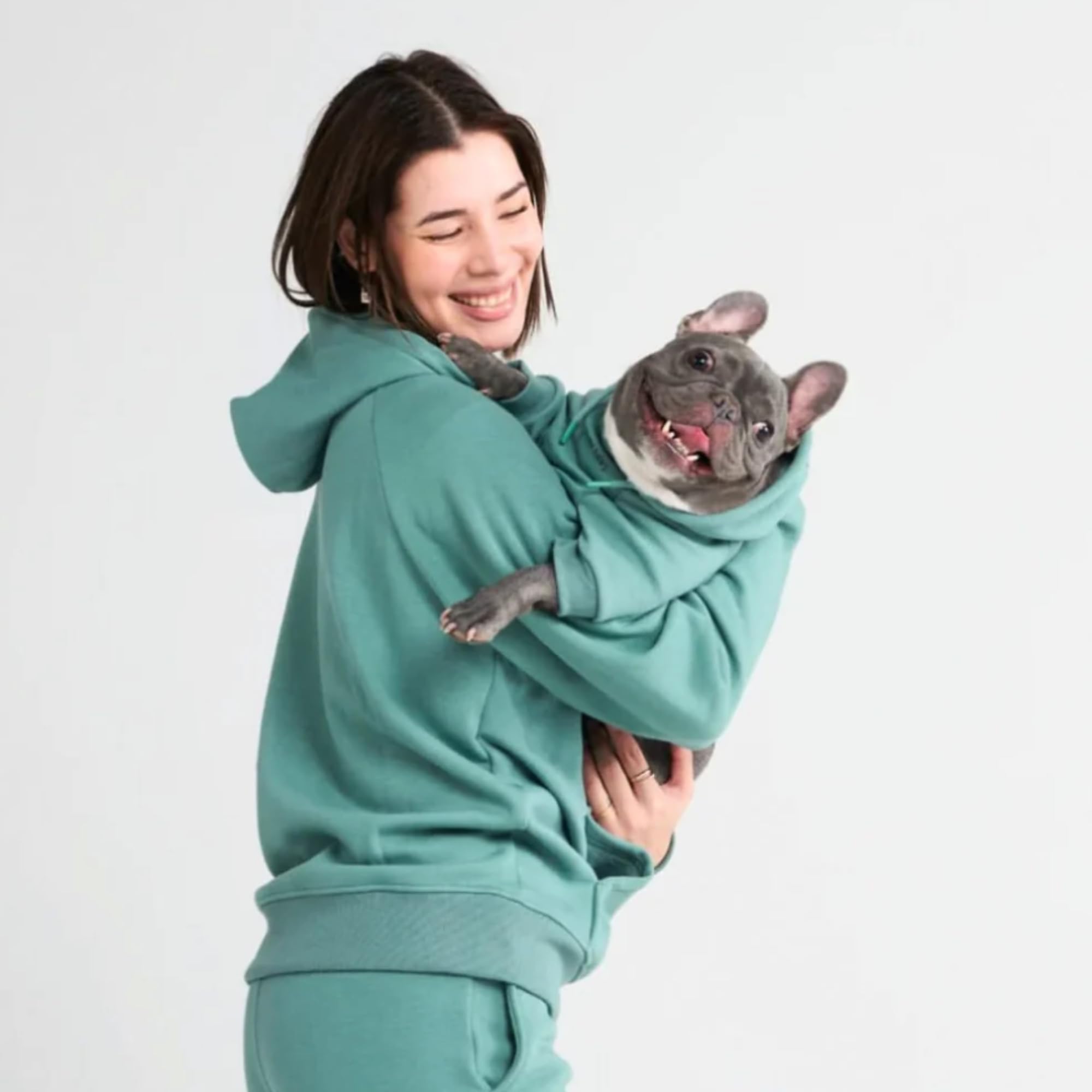 Spark Paws Human Hoodie - Premium Qualität, Butterweich, Überlegener Komfort und Passform, Beruhigendes Fleece-Innenfutter, Geeignet für alle Stile - Teal, M