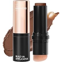 Erinde Cream Contour Bronzer Stick, Natural Finish Contouring Stick, Blendable & Smooth Matte Bronzer Stick, Waterproof & Long Lasting Face Shaping Makeup, 04 Healthy Dark