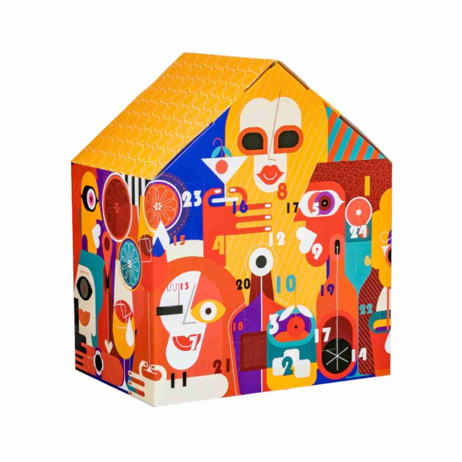 Gin Adventskalender Art Edition mySpirits / 37,5-48% Vol. / 24 x 0,02 l mit Glas