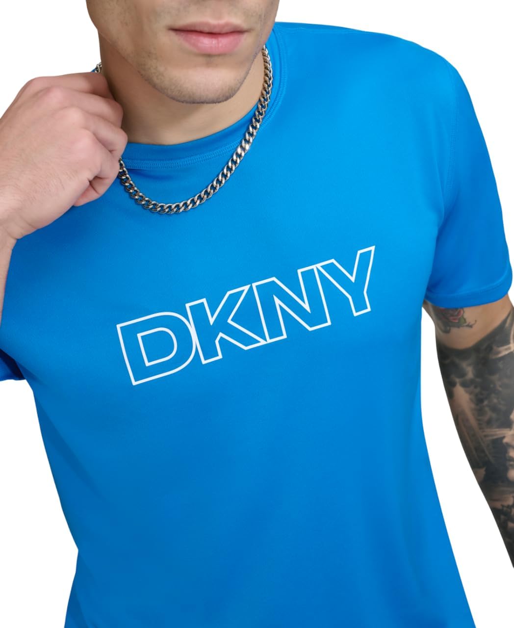 DKNY Mens Short Sleeve Quick Dry 40+ Protection UPF Active Top - Image 2