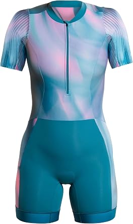 ZONE3 Womens Activate+ Short Sleeve Tri Suit Performance One-Piece for Triathlon Training & Racing