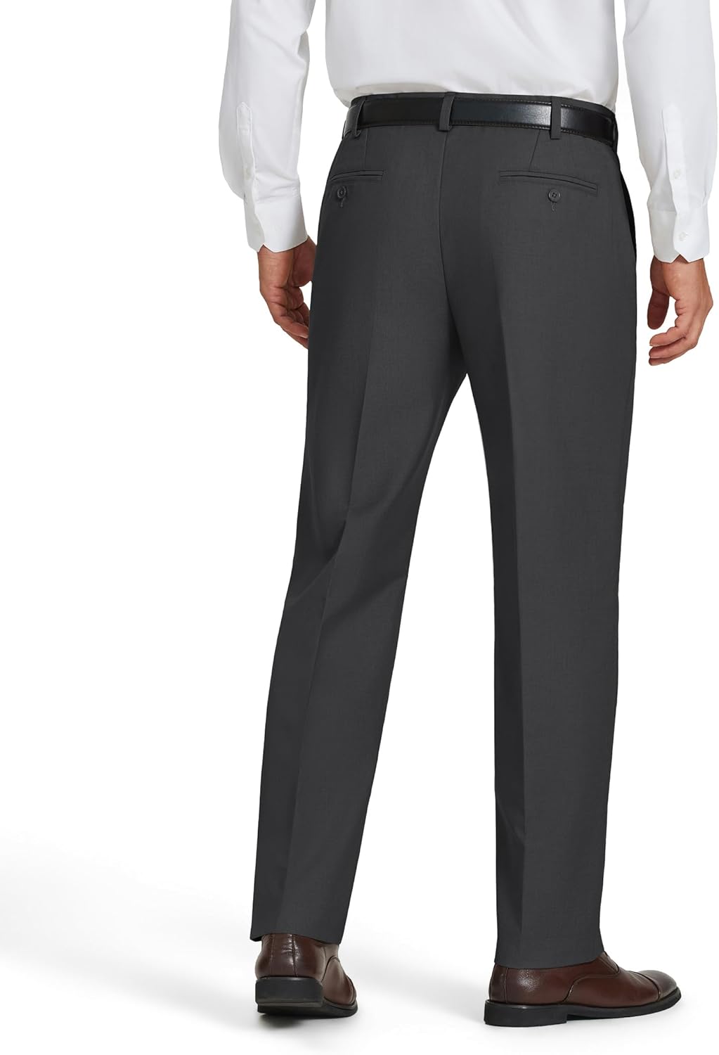 COOFANDY Mens Dress Pants Classic Fit Flat Front Suit Pants Expandable Waist Straight Dress Slacks - Image 2