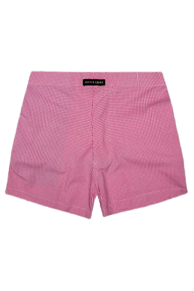 french crown Rosy Grid-Thulian Pink Plaid Poplin Premium Cotton Boxer-picture-58