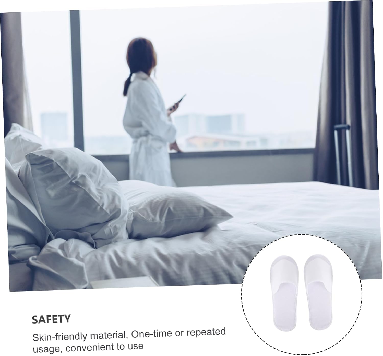 10 Pairs Hotel Slippers Disposable Indoor Slippers Lightweight Soft Comfortable for Home Guest Spa Travel