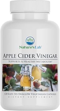 Natures Lab Apple Cider Vinegar 1200mg with Chromium - 120 Capsules 60 Day Supply