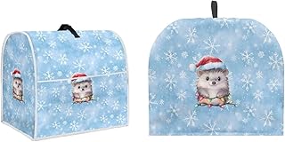 Christmas Decoration Tea Cozy for Teapot,Blue Stand Mixer Cover Compatible with 6-8 Qt Kitchen Aid Mixer,Cute Hedgehog Snowflakes Kitchen Kettle Dust Cover Tea Pot Cover for Keeping Warm