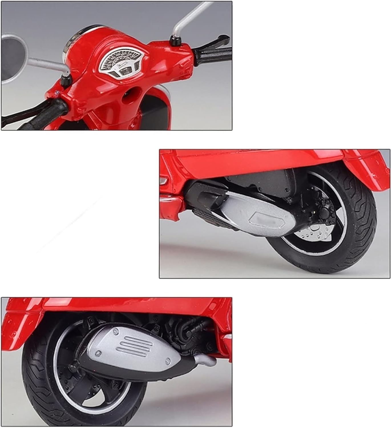 HTASFCI Motorcycle Model for Vespa 2020 GTS Super 1:12 Scale Scooter Sports Bike Replica Metal Die-Casting Motorcycle Model Simulation Car Ornament Collection Gift(Yellow)