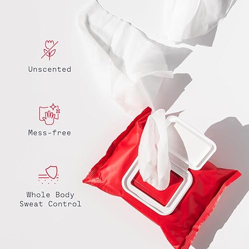 Miniatura 6 de Toallitas antitranspirantes para todo el cuerpo  Toallitas de control de sudor para debajo de los senos, pecho, ingle, axilas, manos y pies  Secado