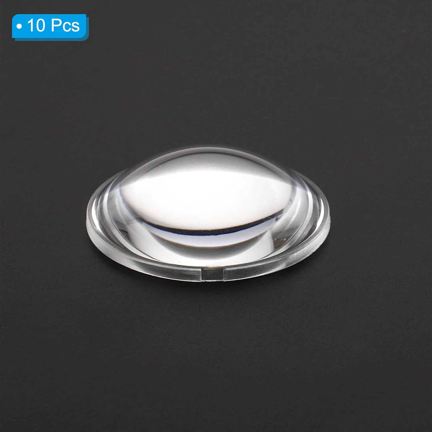 PATIKIL Diameter 27.8mm Height 8mm Flat Convex Lens, 10 Pcs Acrylic LED Optical Convex Condenser Lens for LED Flashlight Bike Head Lamp, Transparent