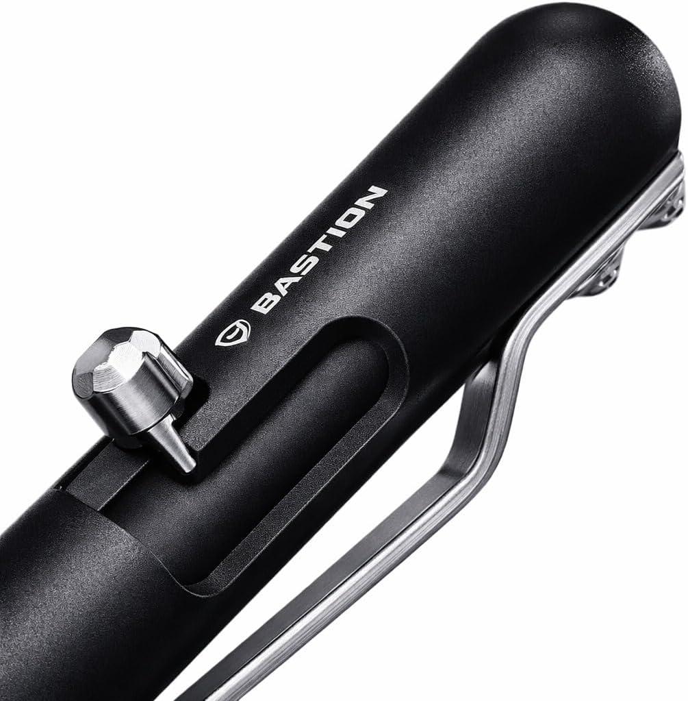 BASTION® Luxury Slim Bolt Action Pen, Lightweight Aluminum EDC Pen with Fine Tip, Professional Ballpoint Pen for School and Work - Black
