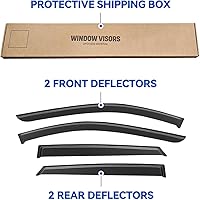 Vista 447 de Viseras de ventana in-Channel, protectores contra la lluvia para 2011-2023 Dodge Charger, visores de ventilación de ventana con deflectores