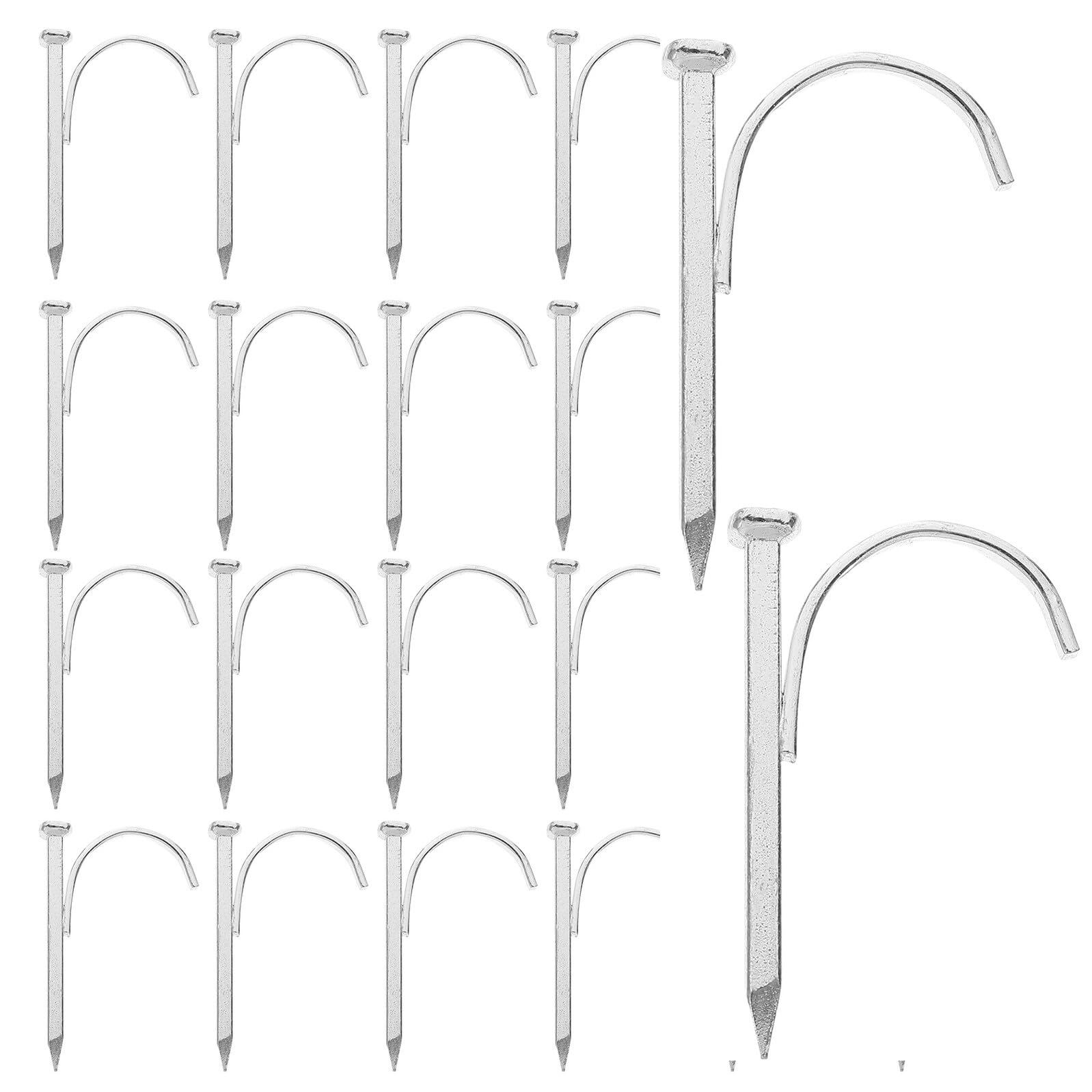 Homoyoyo 150pièces Crochet Acier pour Tuyau de Plomberie Support Mural Robuste Fixation pour Tuyaux Eau et Tubes Clou à Crochet pour Canalisation