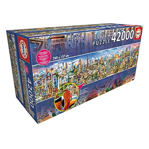 Educa - XXL Puzzles, La Vuelta al Mundo, Puzzle Gigante de 42.000 piezas (Ref. 17570)