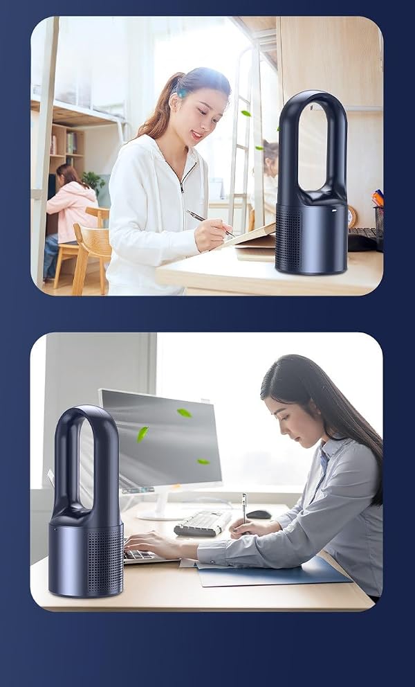 Vortex X28W Whisper-Quiet Cooling Rechargeable Bladeless Safe Stylish Comfort Chic and Revolutionary Airflow Table Top Fan by Vortex - Used condition - Image 7