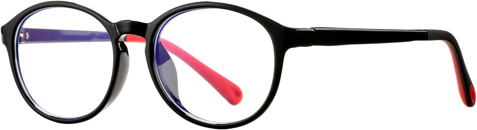 AZorb Kids Blue Light Blocking Glasses Soft TPEE Unbreakable Eyewear Frame for Teens Boys & Girls Age 5-15-Black