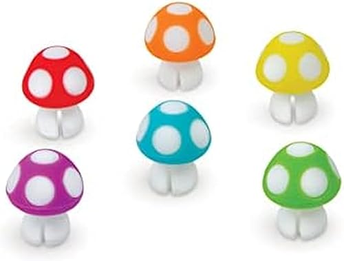 Genuine Fred Tiny Toadstools marcadores de bebidas, 1 pulgada (5297217), Plástico, No es una piedra preciosa