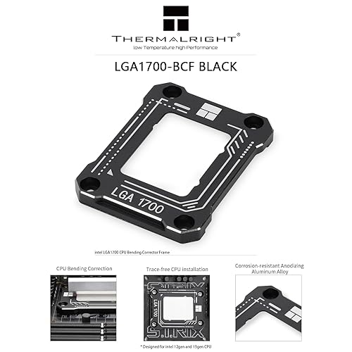 Miniatura 2 de Thermalright LGA1700-BCF Negro 121314 Generación Intel Anti-Bending Fastener, Placa de presión tipo curvado, Marco de contacto CPU, Instalación fija