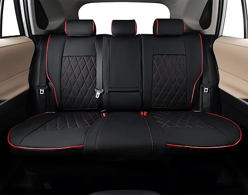 Vista 12 de EKR - Juego completo de fundas de asiento de cuero para automóvil de ajuste personalizado (color negro)
