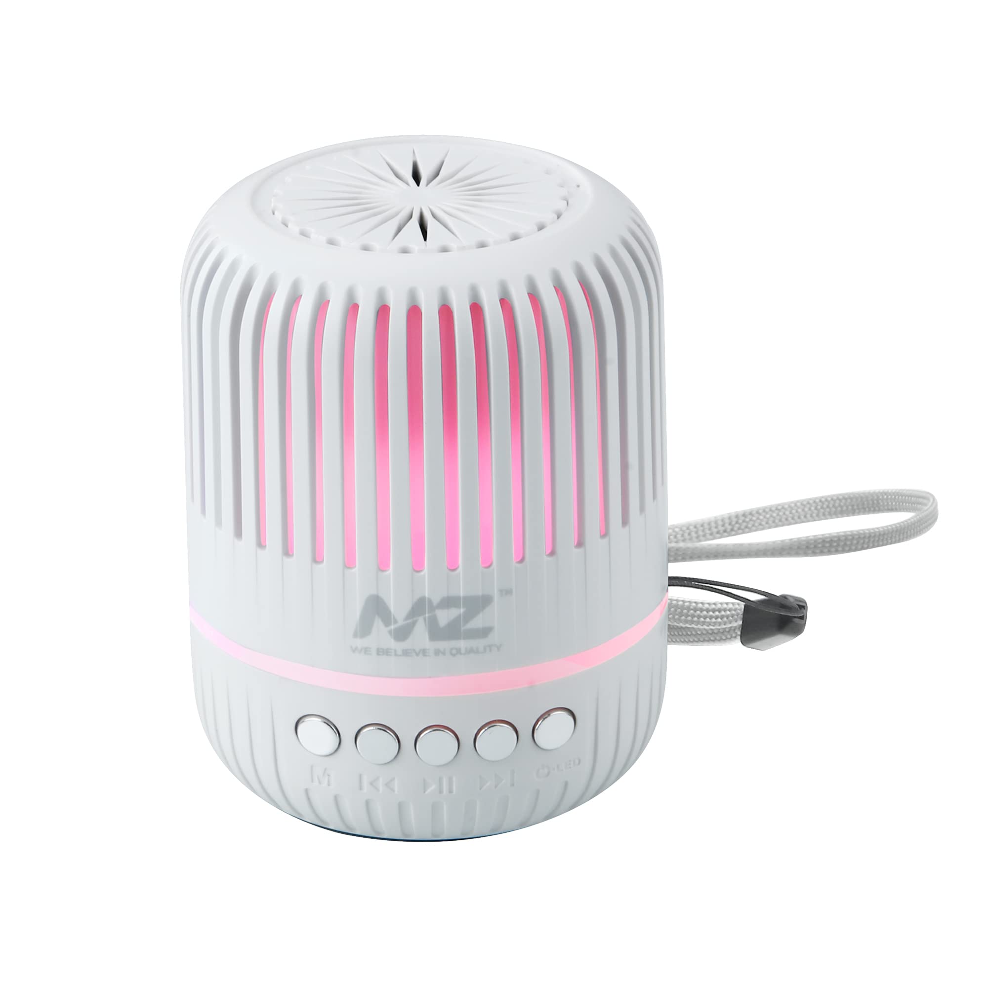 MZ M4 (PORTABLE BLUETOOTH SPEAKER) Dynamic Thunder Sound with RGB Light 5 W Bluetooth Speaker (White, Stereo Channel)