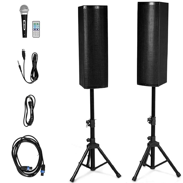 Buy Costzon 3Way Powered PA Speaker, 2000W Active Portable DJ Speaker
