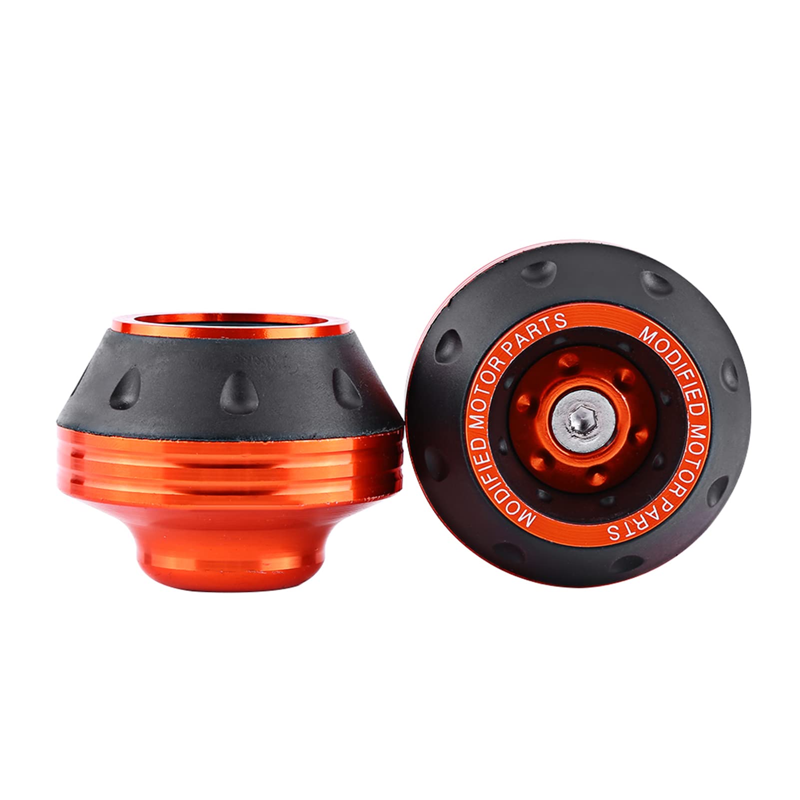 Curseurs de cadre de roue de fourche avant, protection contre les chocs de moto, protection contre les chutes de moto, scooter, cyclomoteur électrique, accessoires de course de véhicule(orange)