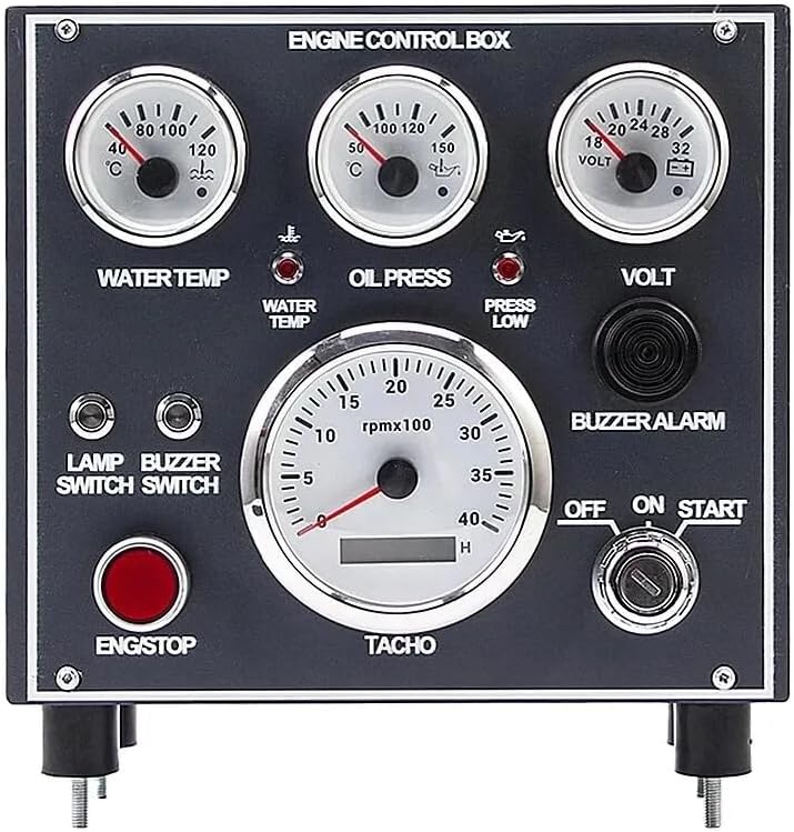 Marine Engine Instrument Gauge Panel Water Truck Dash Cluster Panel Match Temperature Sensor Gauge Oil Pressure Sensor