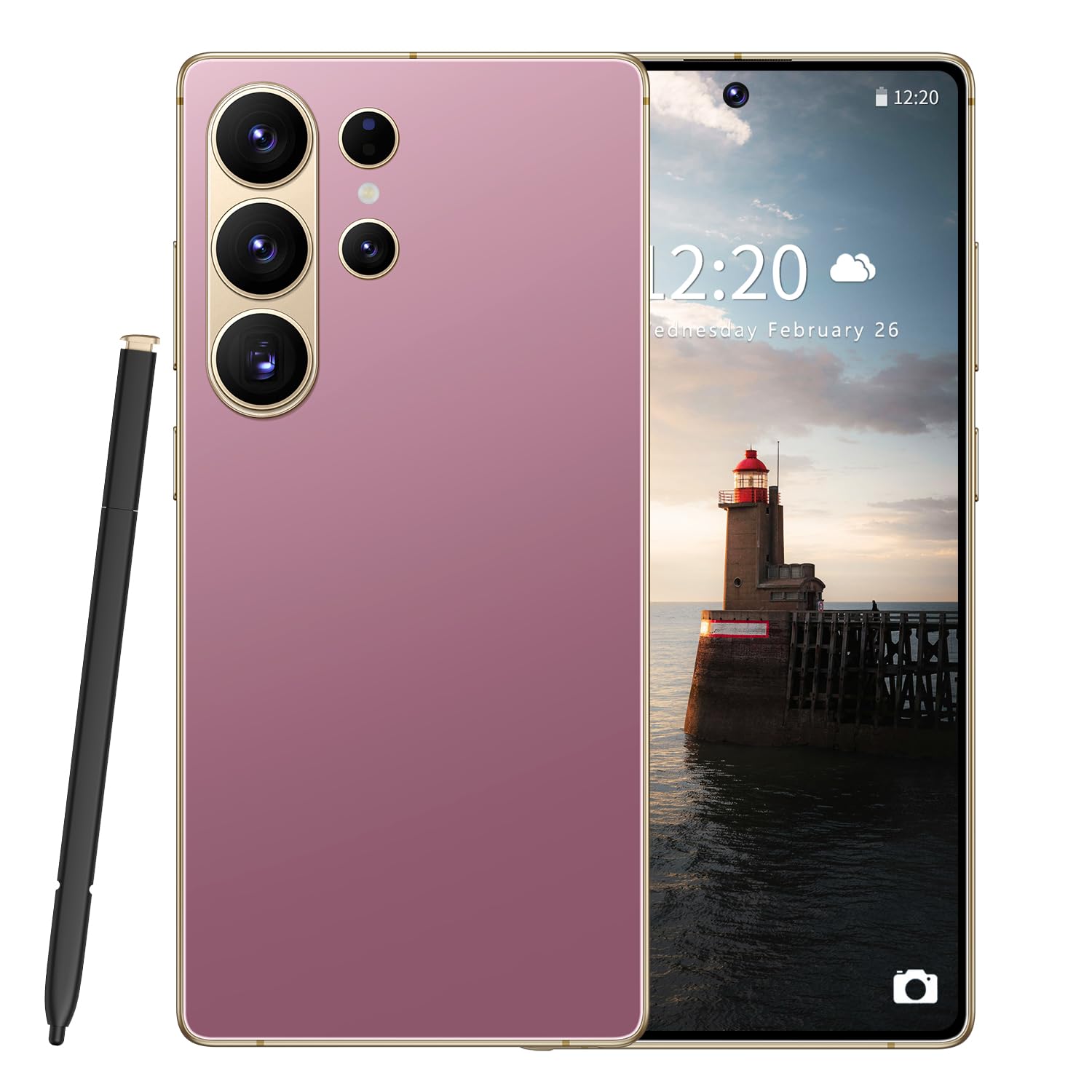 Huness S26 Ultra Unlocked Phone,Built in Pen The Phone,Cell Phone Battery 7000mAh 6.99" HD Screen,Android 15 16+512GB Smartphone,Dual SIM/5G/Face ID/Fingerprint Lock/GPS (Deep Blue, 16+512G) — view 11