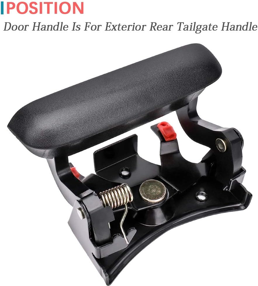 IRONTEK 1999-2007 Chevy Silverado and GMC Sierra Tailgate Handle and Bezel Replacement Tailgate Handle Latch & Bezel Trim with Clips Fit 1500, 2500, 2500 HD, 3500 HD Pickup Truck 15997911 15228539