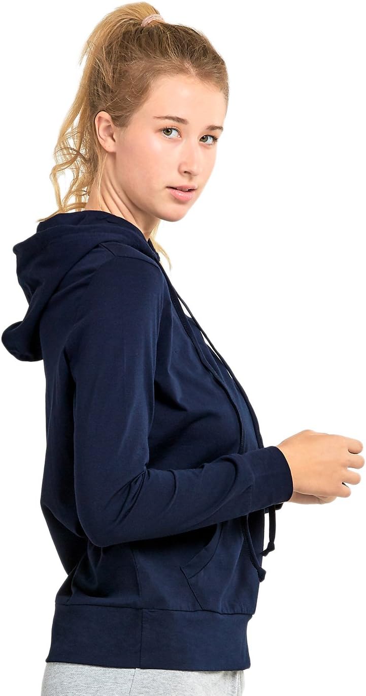 Sofra Women's Thin Cotton Pullover Hoodie Sweater (M, Navy - 1) - Image 3