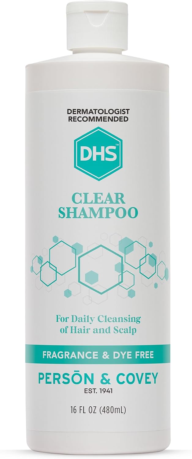 DHS Clear Shampoo for Women's and Men's Sensitive Skin, 16oz