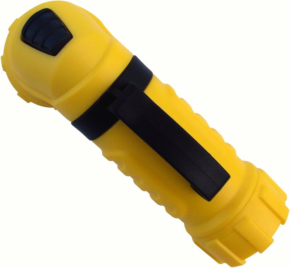 Dorcy 28-Lumen Weather Resistant Angle Head LED Flashlight with Belt Clip Attachment, Assorted Colors (41-4235)