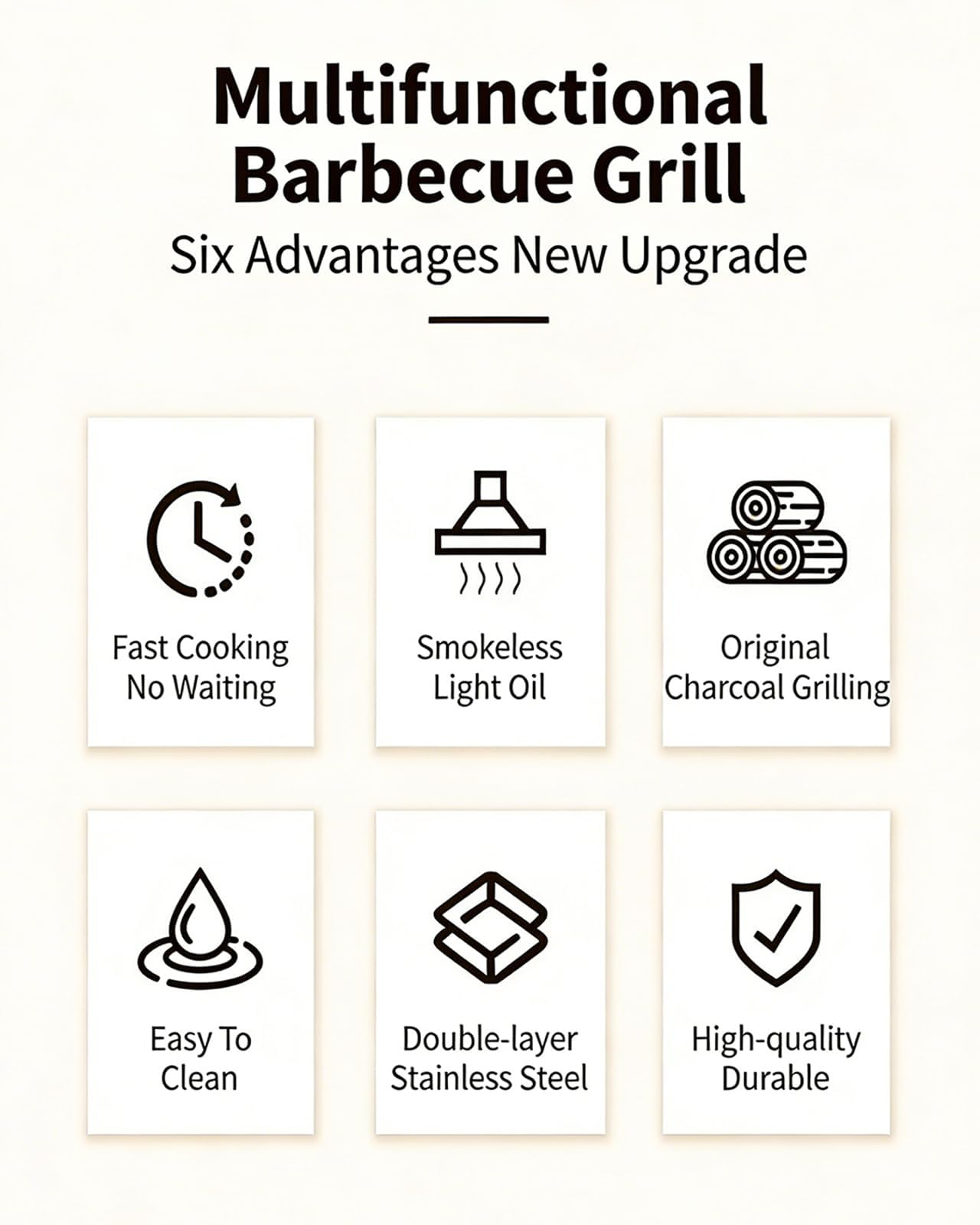 Kebab grill ze stali nierdzewnej, dwuwarstwowy grill bezdymny z 28 szpikulcami, do pieczenia 360°, idealny na piknik, kemping, podróż, duży rozmiar bez użycia węgla