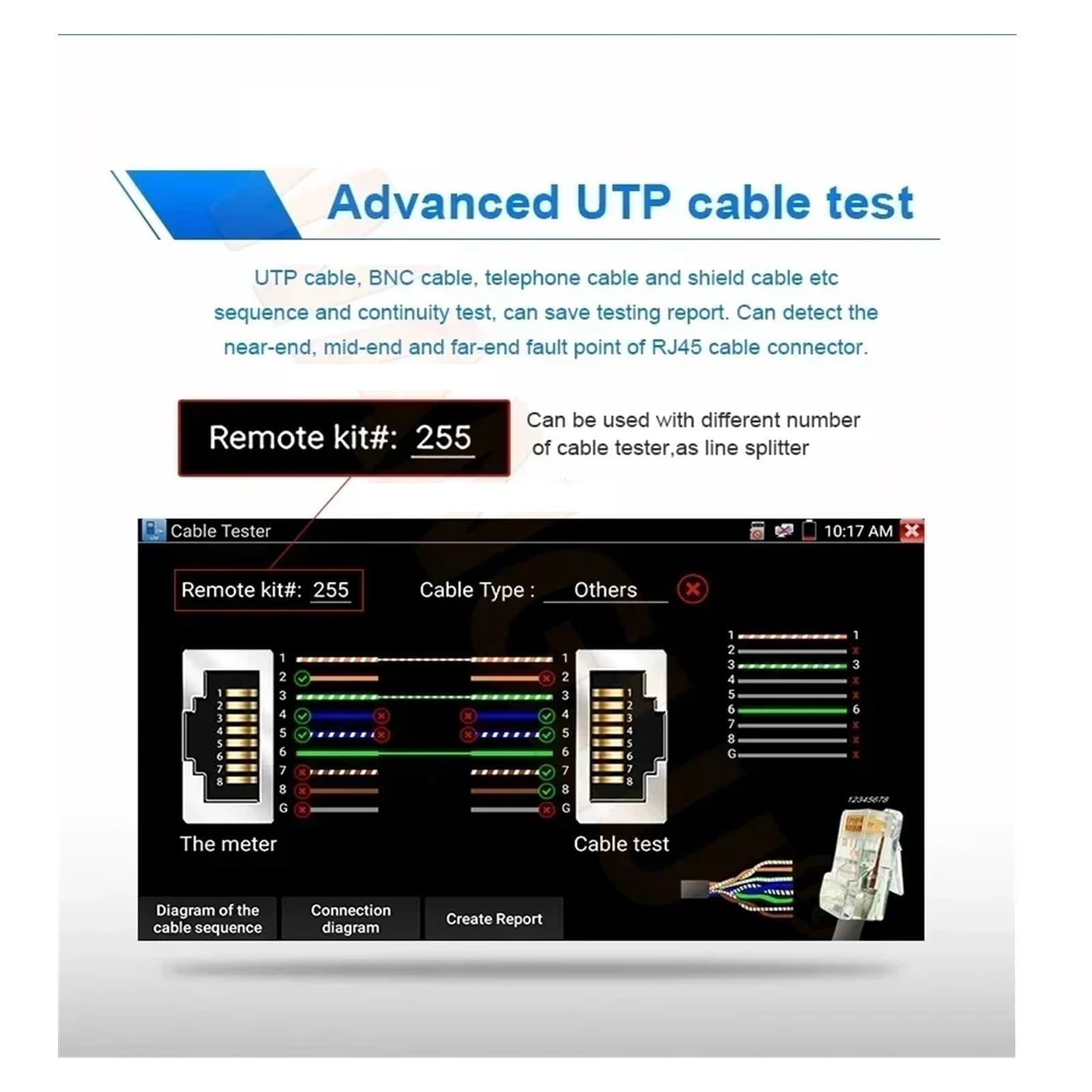 Testeur de vidéosurveillance, IPC9800 IPC Moniteur De Test Vidéosurveillance 8MP AHD TVI CVI Testeur Pro H.265 8K D'affichage Vidéo Caméra IP 7 Pouces