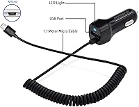 Vista 3 de Car Charger with Micro USB Cable for Samsung Galaxy S7 Edge/A10/S6/J7/J8/J6/A9,LG K20/K30/G4/Stylo 3,Motorola X/Moto E7/E6/G5,HTC m9/m8,Other Micro