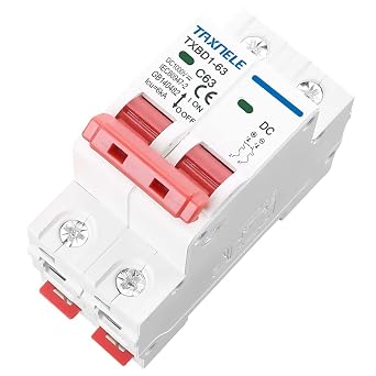 2P DC 1000V Solar Mini Circuit Breaker Battery Switch 6A 10A 16A 20A 25A 32A 40A 50A 63A DC MCB for Photovoltaic PV System 25A